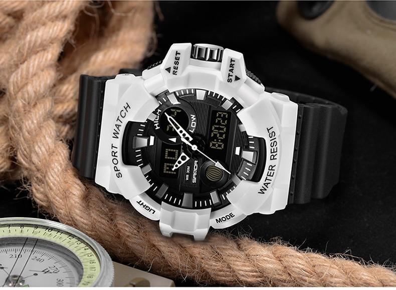 Sport Men Watches White G style Watch In LED Digital Style Waterproof 30M Casual Luxury Elegant Style  Relogios masculino