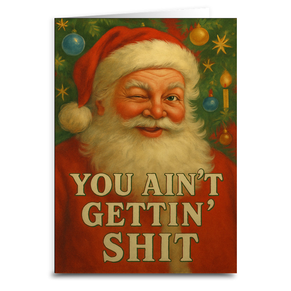 You Ain't Getting Sh-t Christmas Card