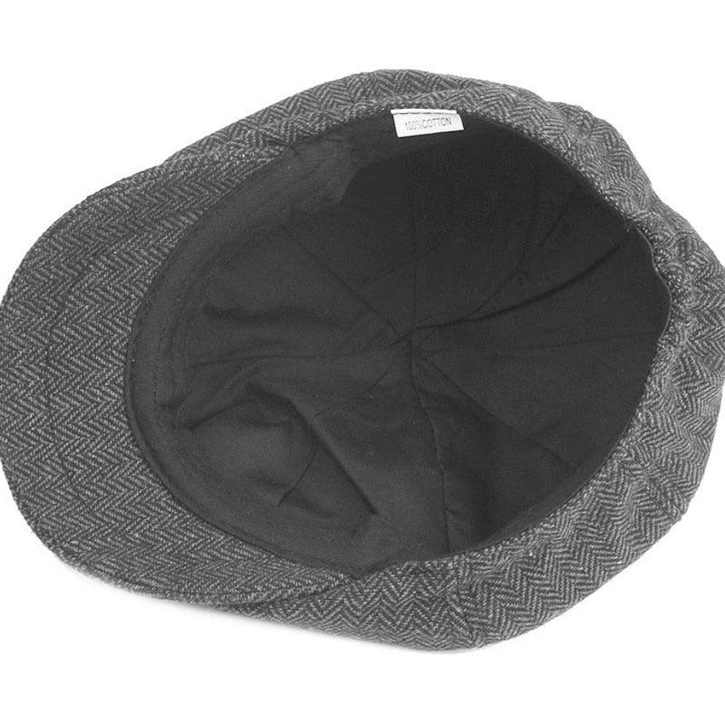 Vintage Men Beret Hats Classic Simple Winter Warm Caps Cotton Comfortable Autumn Beret Flat Hat Quality Durable Retro Men's Hat Unique Berets For Men Retro Cap